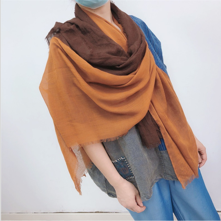 Trendy polyester bomuld blødt og glat sjal tørklæde stor størrelse til kvinder Kina leverandør