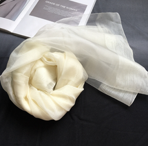Custom Naturlig plantefarvet hvidt linned tørklæde sjal engros