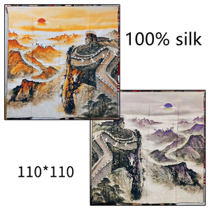 100% ren Mulberry Silk Custom Designed Trykt tørklæder Engros