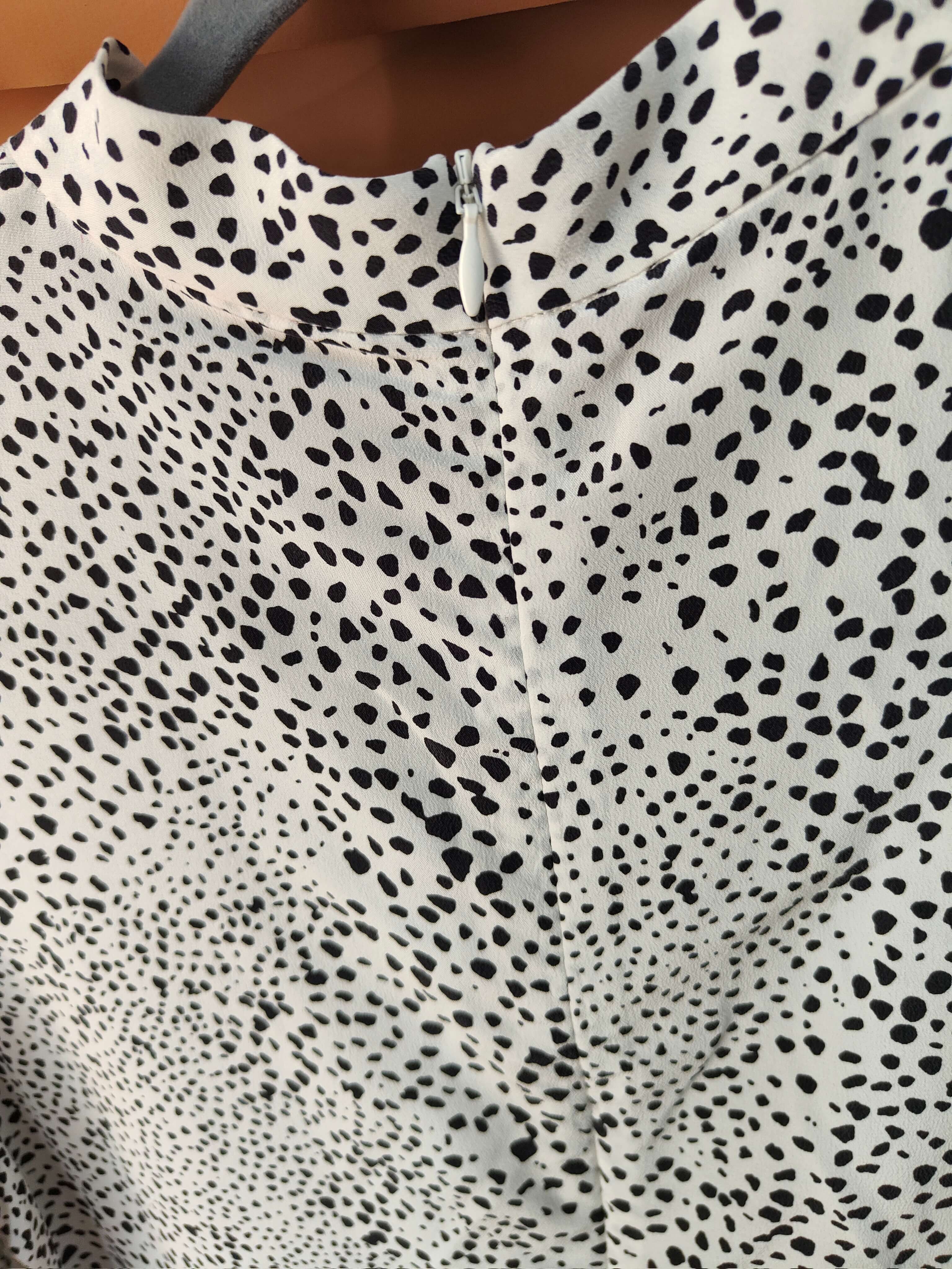 Engros dametrykt Leopard Silke Collared skjortebluse med rund hals i bulk