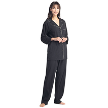 Engros bambus pyjamas sæt langærmet nattøj til kvinder Nattøj til voksne