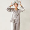 Personaliseret 100% ren silke langærmet PJ'er sæt til kvinder fra tøjfabrik